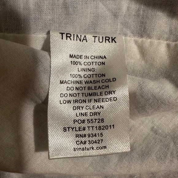 Trina Turk Embroidered Eyelet Off The Shoulder Tank Dress - Picture 13 of 14